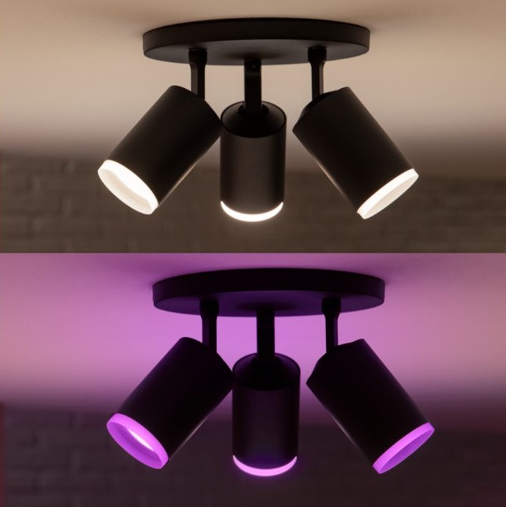 Bodové svietidlo Philips Hue Fugato White and Color Ambiance 3 Spot čierne Bodové svietidlo Philips Hue Fugato White and Color Ambiance 3 Spot čierne