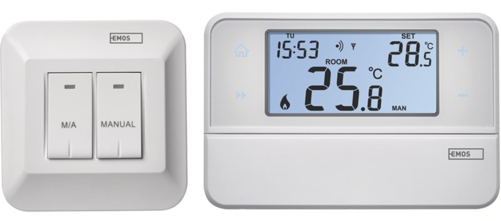 Termostat EMOS izbový, programovateľný, bezdrôtový, OpenTherm, P5616OT