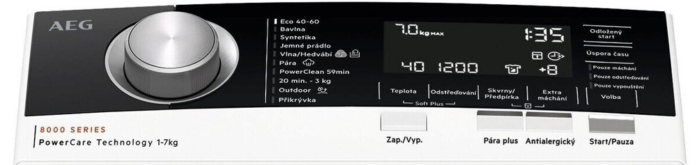 Ovládací panel práčky AEG LTR8C363AC radu 8000 PowerCare