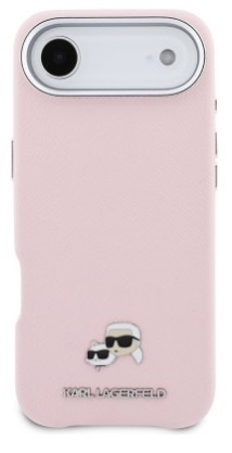 Kryt na mobil Karl Lagerfeld PU Karl and Choupette Heads Pins MagSafe na Apple iPhone Air ružový Kryt na mobil Karl Lagerfeld PU Karl and Choupette Heads Pins MagSafe na Apple iPhone Air - ružový