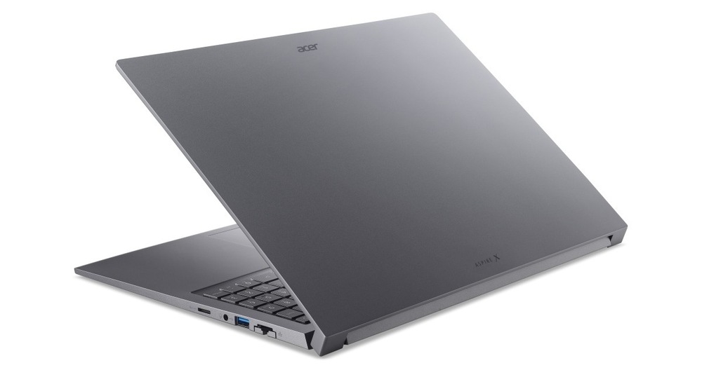 Notebook Acer Aspire X 16 AI (AX16-I71M-96F0) sivý Pootvorený notebook Acer Aspire X 16 AI (AX16-I71M-96F0) zozadu