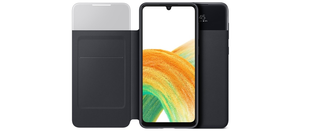 Puzdro na mobil flipové Samsung S View Wallet Cover na Galaxy A33 5G čierne Puzdro na mobil flipové Samsung S View Wallet Cover na Galaxy A33 5G čierne