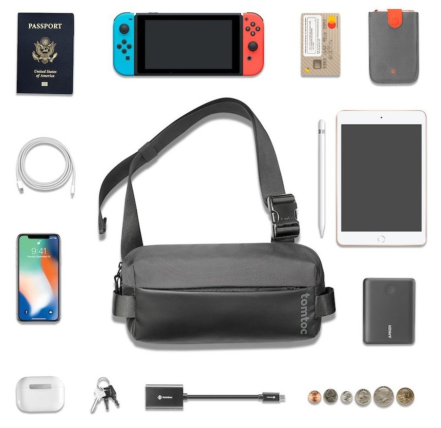 Brašna tomtoc Explorer Sling Bag S čierna Taška tomtoc Explorer Sling Bag S - čierna