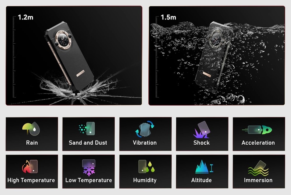 Mobilný telefón Aligator Blackview BL9000 PRO 5G 12 GB / 512 GB čierny Telefón Aligator Blackview BL9000 PRO 5G odolný pri nárazoch a proti vode