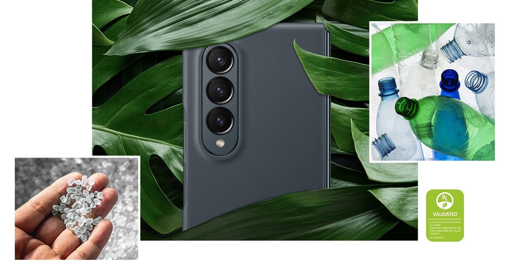 Kryt na mobil Samsung Galaxy Z Fold4 Leather čierny Kryt na mobil Samsung Galaxy Z Fold4 Leather čierny