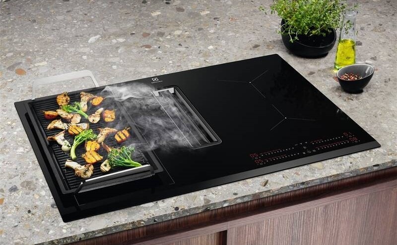 Indukčné varné dosky s odsávaním Electrolux KCC83443 čierna Indukčné varné dosky s odsávaním Electrolux KCC83443 čierna