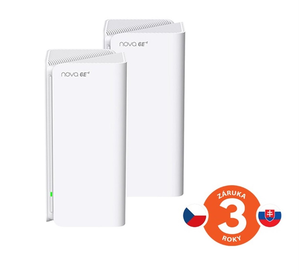 Kompletný Wi-Fi systém Tenda MX21 Pro, Wireless AXE5700 Mesh router WiFi 6E (2 ks) biely