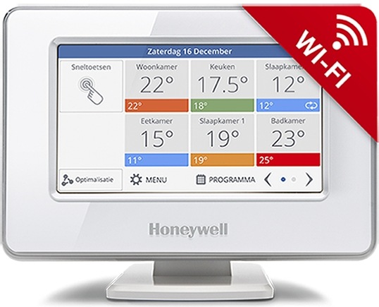 Kompletný set Honeywell Home EvoHome EVO HAUS-PLUS biela Farebný dotykový displej