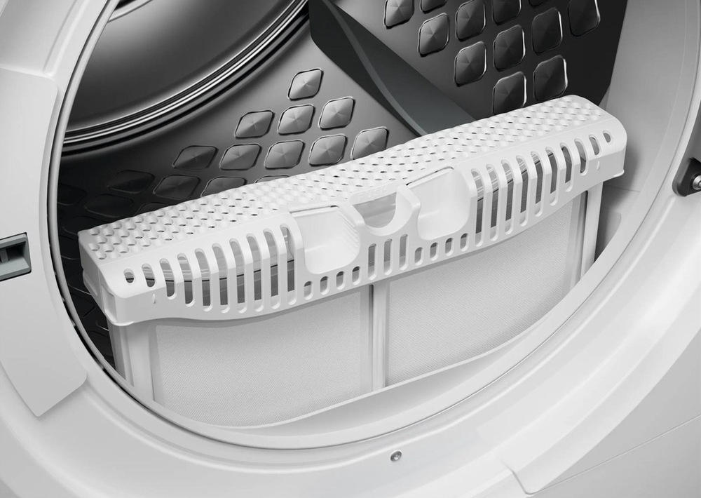 Sušička bielizne AEG série 8000 TR818NWC biela Detail na filter EasyClean v sušičke AEG.
