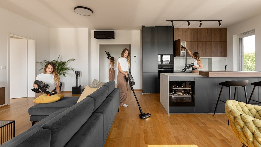 Tyčový vysávač Gorenje SVC296749NEBL NEO EXPERT INVERTERPOWER čierny mnoho použití vysavače Gorenje SVC296749NEBL