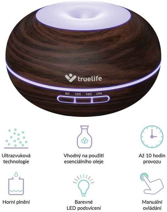 Aróma difuzér TrueLife D5 Dark hnedý Truelife D5 Dark, hnědá