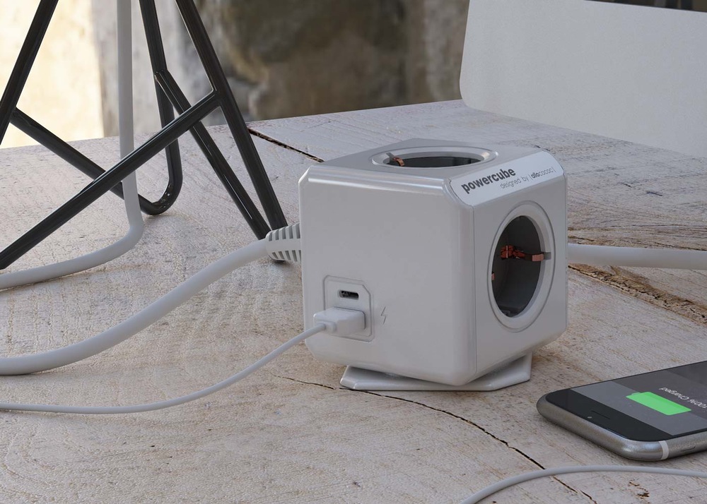 Kábel predlžovací Cubenest Powercube Extended USB PD 20W, USB, USB-C, 4x zásuvka, 1,5m sivý/biely Kábel predlžovací Cubenest Powercube Extended USB PD 20W, USB, USB-C, 4x zásuvka, 1,5m sivý/biely