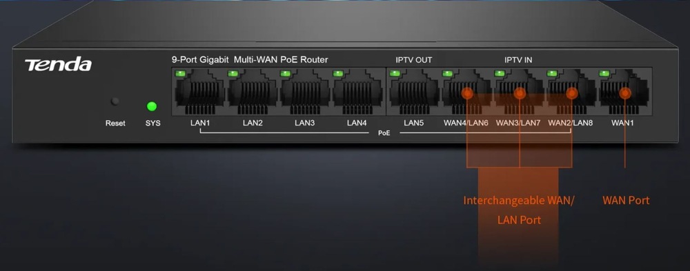 Router Tenda G0-5G-PoE - Gigabit PoE Router čierny Router Tenda G0-5G-PoE - Gigabit PoE Router čierny