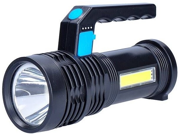 Lampáš Solight WN46, LED nabíjací, s rukoväťou a bočným svetlom, 150+100lm, Li-Ion čierna
