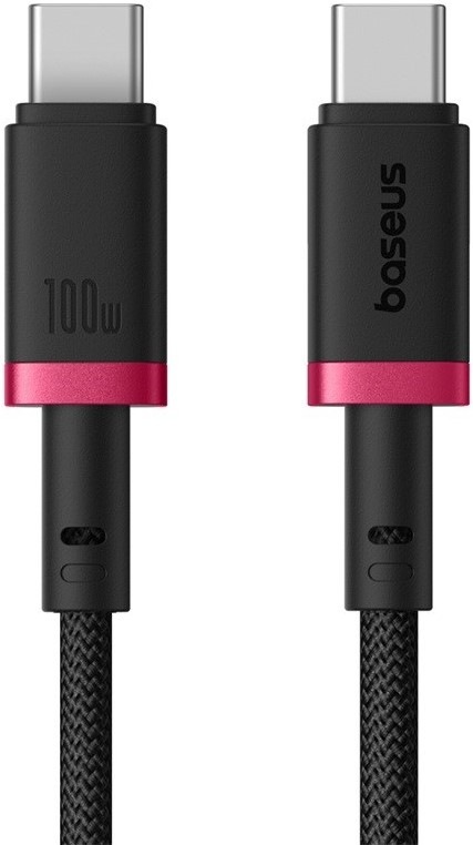 Kábel Baseus Dura USB-C/USB-C, 100W, 1m - čierny/červený