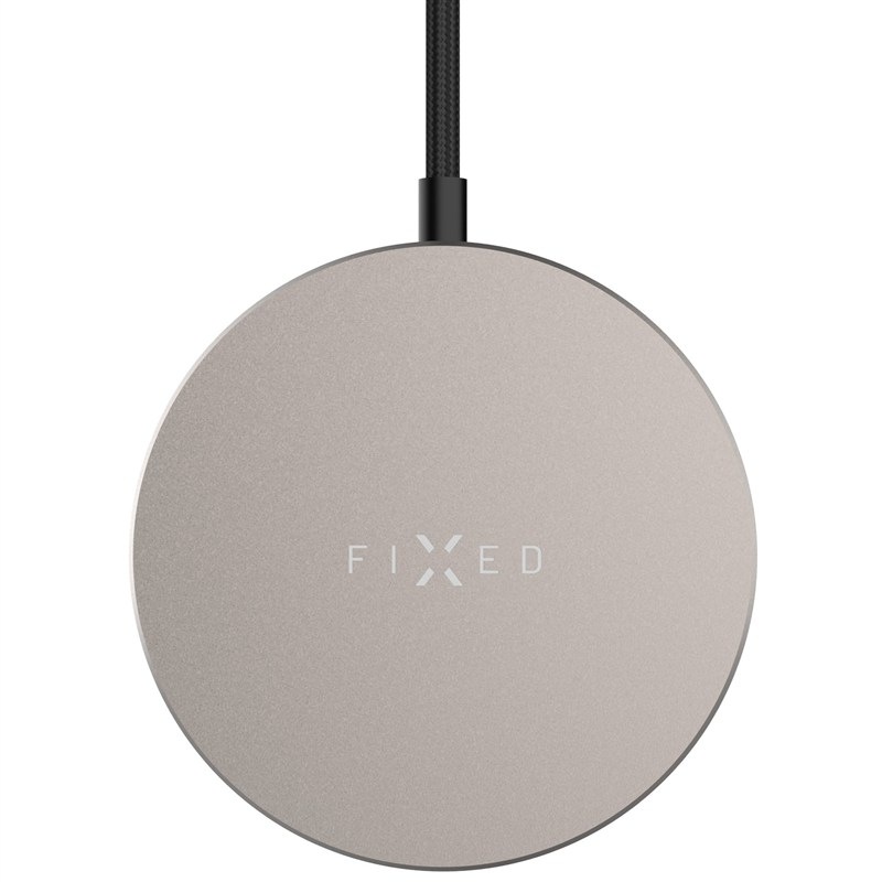 Bezdrôtová nabíjačka FIXED MagPad Slim s Qi2, MagSafe, 15W - titánová