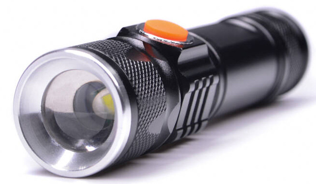 Lampáš Solight 3W, 200 lm, USB, Li-Ion čierna