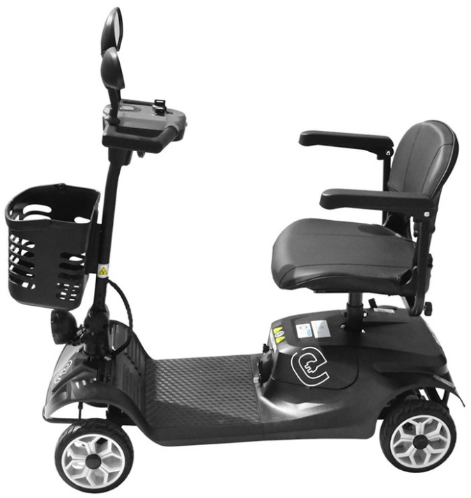 Elektrický štvorkolesový vozík RACCEWAY® SOLID, sivý