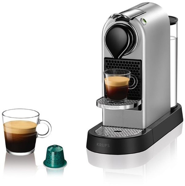 Kapsulový kávovar Krups Nespresso CitiZ XN741B10 strieborný Kapsulový kávovar Krups Nespresso CitiZ XN741B10 strieborný