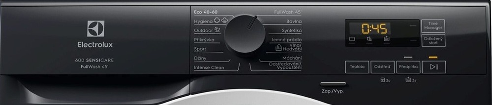 Práčka Electrolux Série 600 EW6F8482C biela Ovládací panel práčky Electrolux EW6F8482C 600 SensiCare