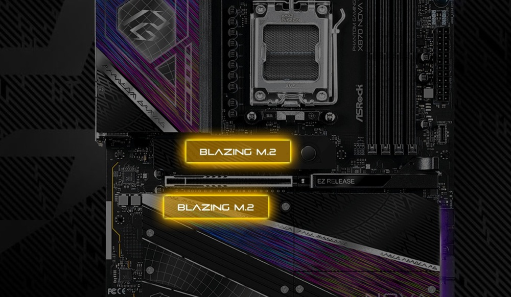 Základná doska ASRock X870 NOVA WIFI čierna Základná doska ASRock X870 NOVA WIFI poskytuje vysokorýchlostné riešenie M.2