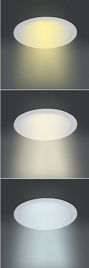 Vstavané svietidlo Solight CCT, podhľadové, 12W, 900lm, 3000K-6000K, okrúhle biele