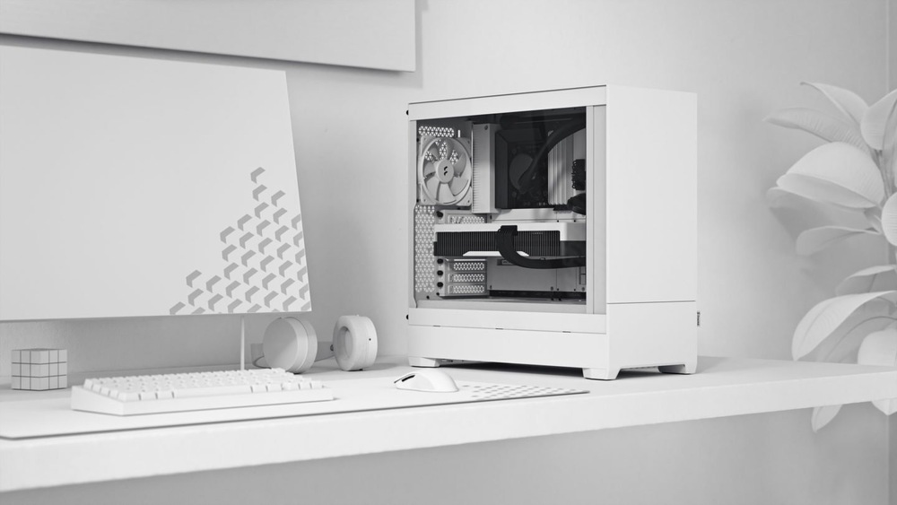 Case FRACTAL DESIGN Pop Silent Tempered Glass Clear Tint biela FRACTAL DIZAJN Pop Silent Tempered Glass Clear Tint