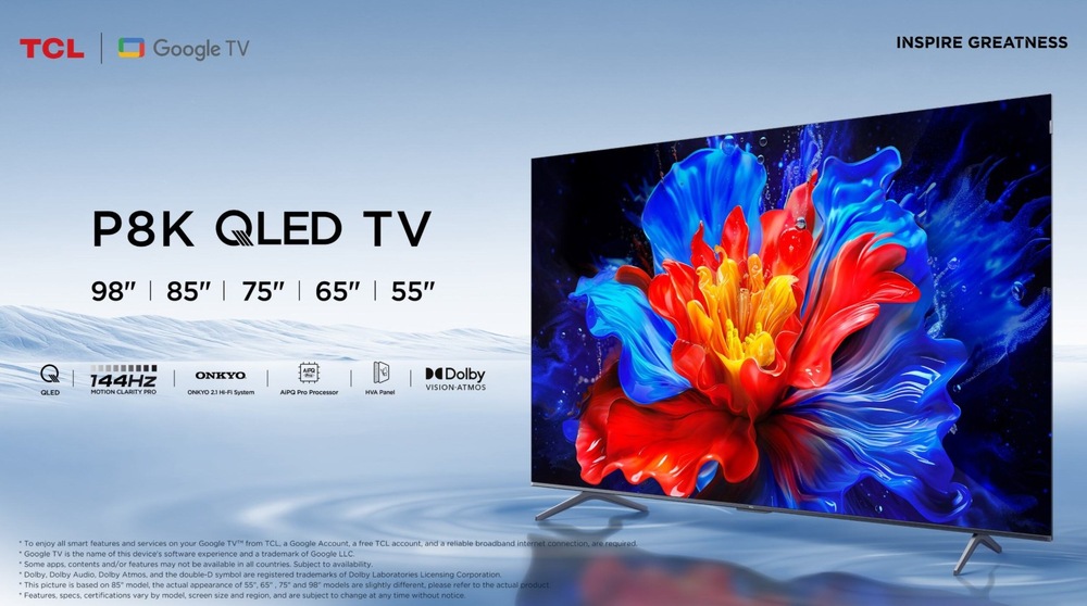 Televízor TCL 85P8K „Televízia