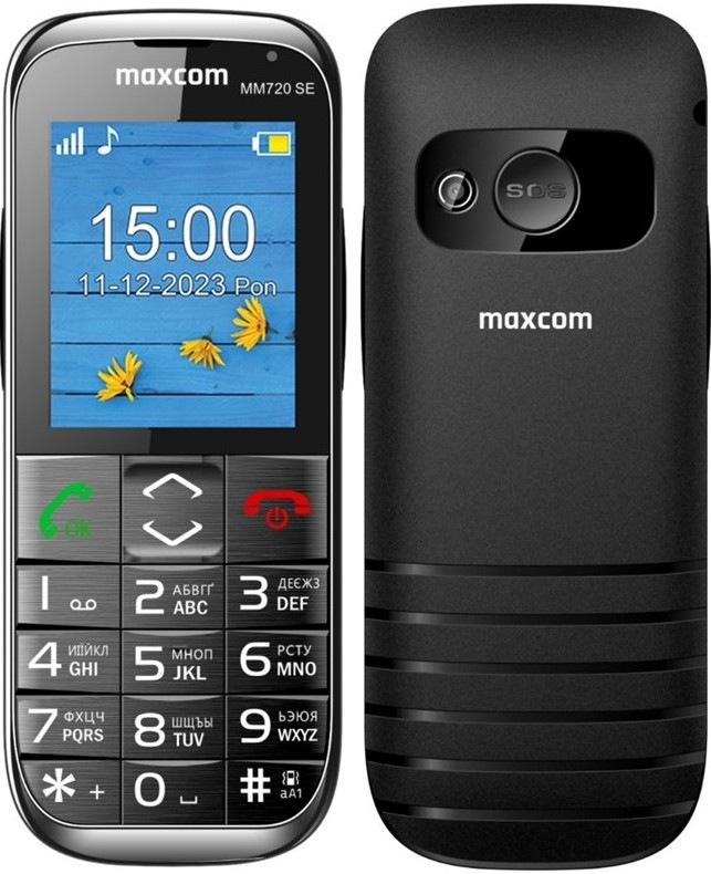 Mobilný telefón MaxCom Comfort MM720 SE - čierny