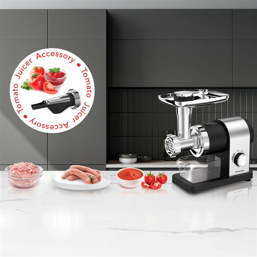 Mlynček na mäso Rohnson R-5425 2v1 čierny/strieborný Mlynček na mäso Rohnson R-5425 2v1