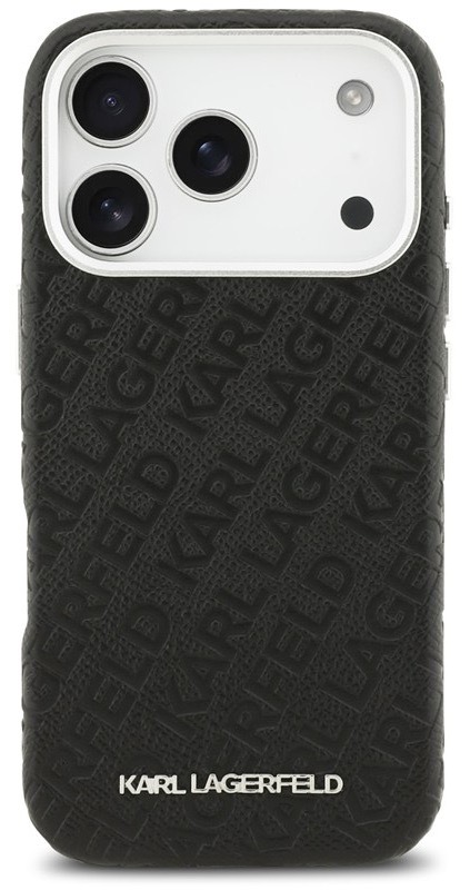 Kryt na mobil Karl Lagerfeld, pre Apple iPhone 17 Pro, čierna farba