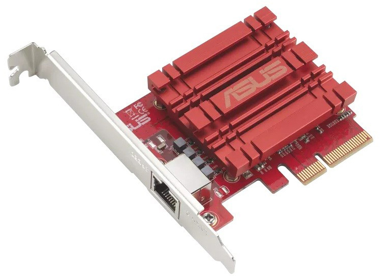 Sieťová karta Asus PCIe XG-C100C V3 červená Sieťový adaptér Asus PCIe XG-C100C V3 vhodný do každého priestoru, červená farba