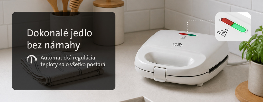 Sendvičovač ETA Crosto 8156 90000 biely sendvičovač ETA Crosto