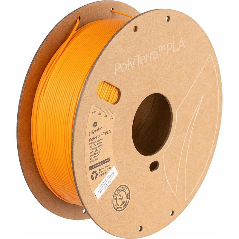 Tlačová struna (filament) Polymaker PolyTerra PLA, 1,75 mm, 1 kg - Sunrise Orange