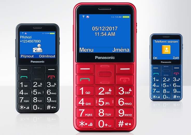 Mobilný telefón Panasonic KX-TU155EXRN červený Mobilný telefón Panasonic KX-TU155EXRN červený