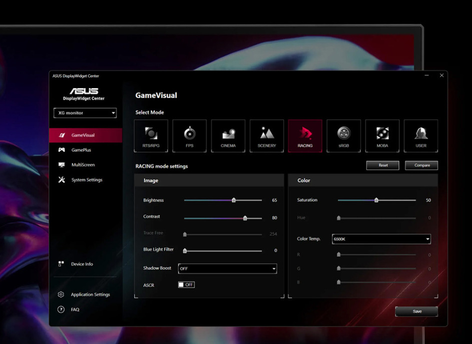 Herný monitor Asus ROG Strix XG32WCS čierny