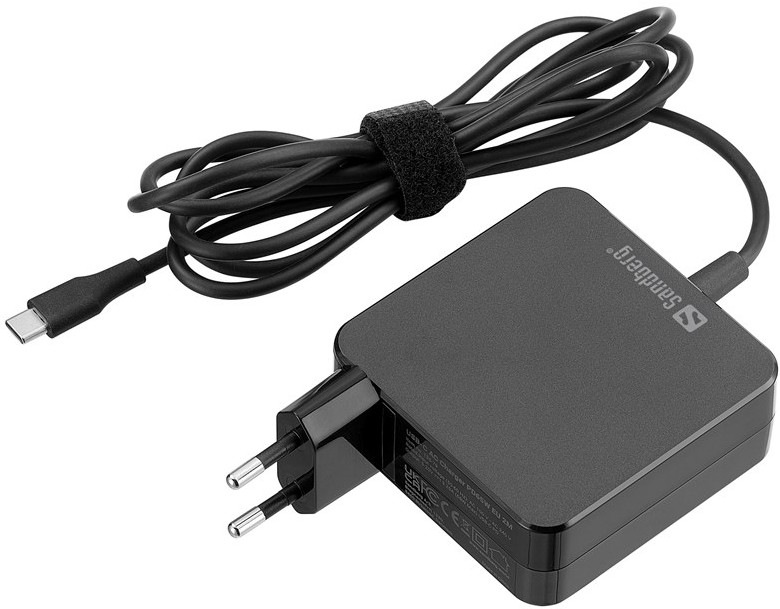 Napájací adaptér Sandberg USB-C AC Charger PD65W, EU 2M