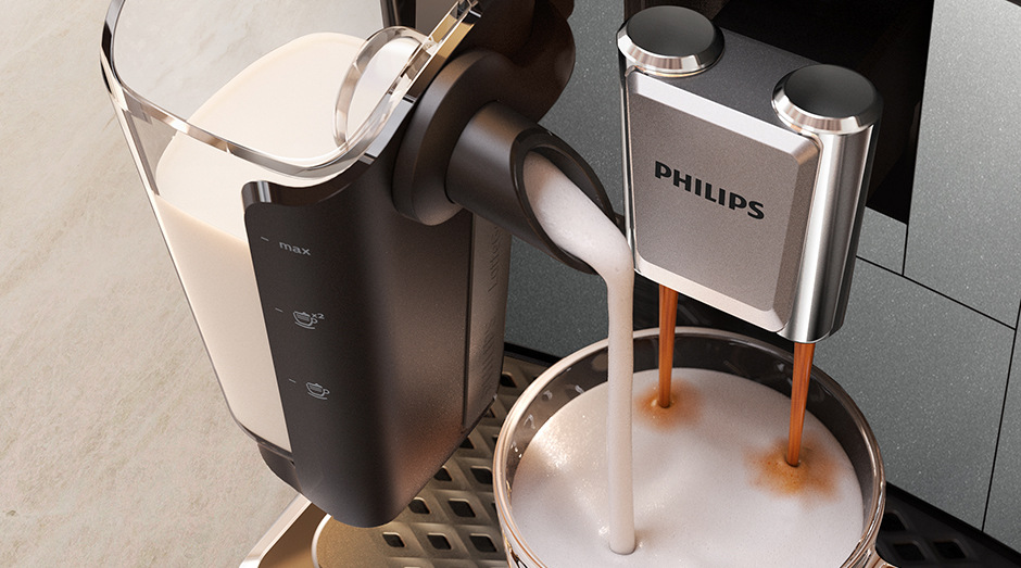 LatteGo systém na mlieko kávovaru Philips EP2339/40 2300 Series vyrába mliečnu penu do cappucina