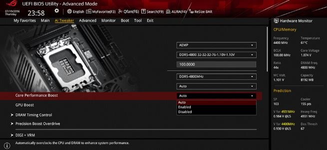 Základná doska Asus ROG Strix Z890-I GAMING WIFI Asus AI pre MB Asus ROG Strix Z890-I