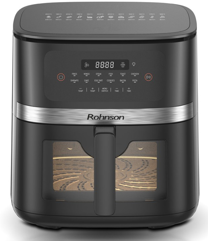 Fritéza teplovzdušná Rohnson R-2867, 7 l čierna Fritéza teplovzdušná Rohnson R-2867
