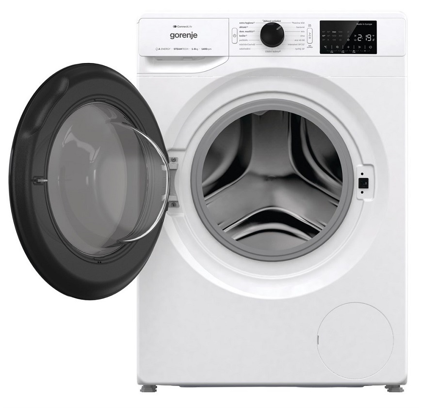 Vopred plnená práčka Gorenje WSEP84AWI, biela, mobilná aplikácia ConnectLife