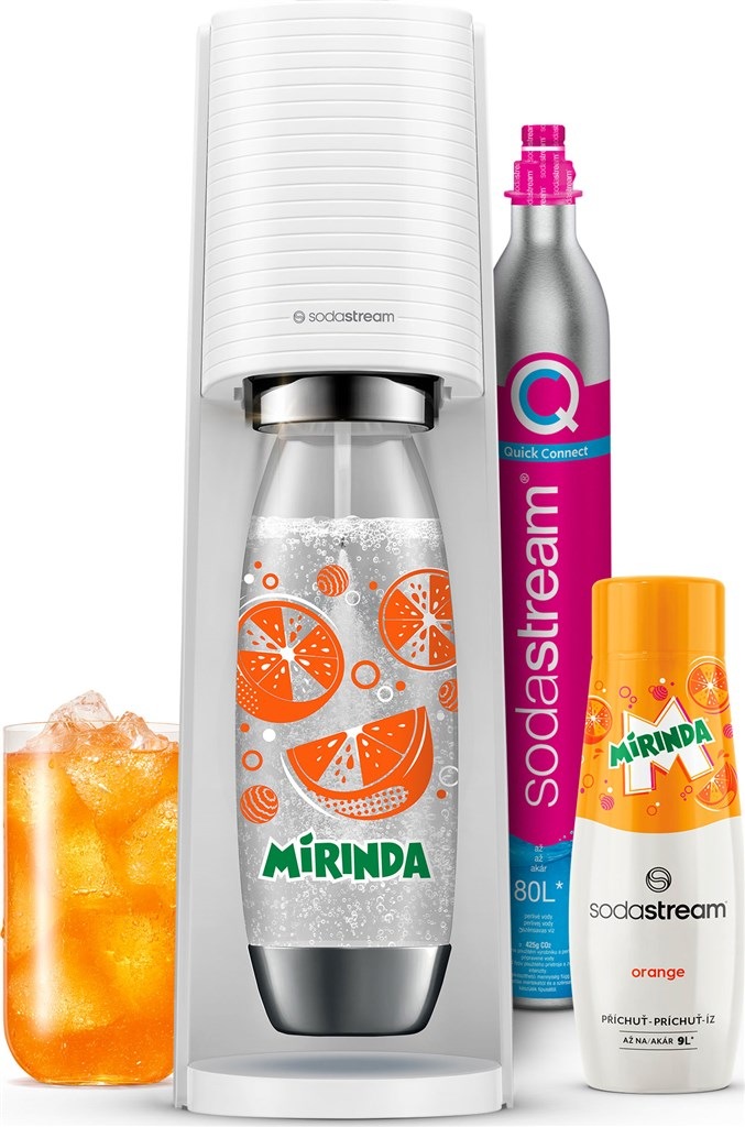 Výrobník sódovej vody SodaStream Terra White MIRINDA Mpack biely Výrobník sódovej vody SodaStream Terra White MIRINDA Mpack biely