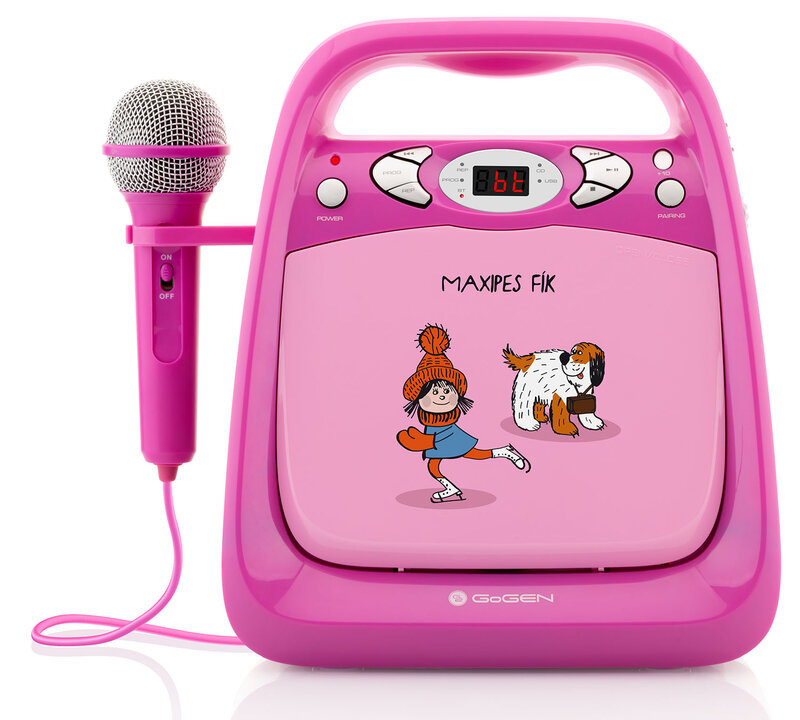CD prehrávač GoGEN Maxipes Fík MAXI KARAOKE ružový CD přehrávač GoGEN MAXI KARAOKE, růžový