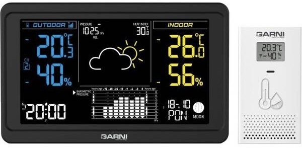 Meteorologická stanica GARNI 618 Precise čierna