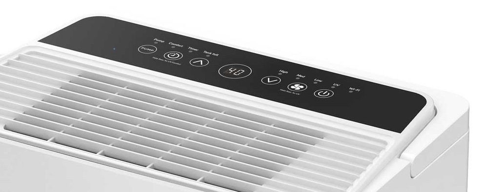 Odvlhčovač Sencor SDH 5020WH biely Vrchná strana odvlhčovača vzduchu Sencor SDH 5020WH