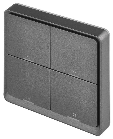 Vypínač EMOS GoSmart IP-2004ZB, ZigBee 3.0, 4-tlačidlový sivý Vypínač EMOS GoSmart IP-2004ZB, ZigBee 3.0, 4-tlačítkový - šedý