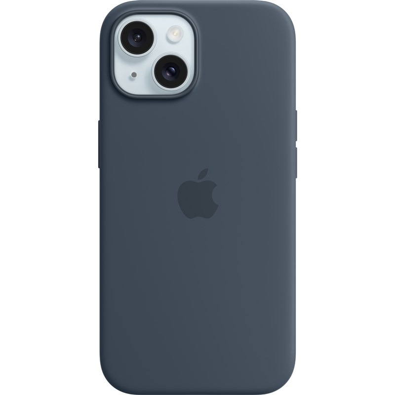 Kryt na mobil Apple Silicone Case s MagSafe pre iPhone 15 - búrkovo modrý