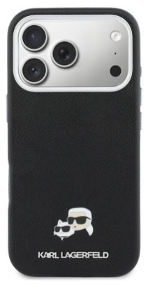 Kryt na mobil Karl Lagerfeld PU Karl and Choupette Heads Pins MagSafe na Apple iPhone 17 Pro Max čierny Kryt na mobil Karl Lagerfeld PU Karl and Choupette Heads Pins MagSafe na Apple iPhone 17 Pro Max - čierny