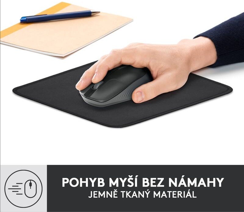 Podložka pod myš Logitech Mouse Pad Studio Series, 20 × 23 cm čierna