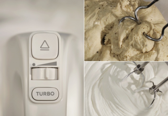 Ručný šľahač s misou Electrolux 500 Mattino 2.0 ESM4W biely Electrolux ESM4W regulácia rýchlosti
